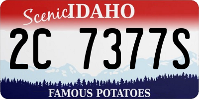 ID license plate 2C7377S