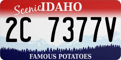 ID license plate 2C7377V