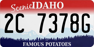 ID license plate 2C7378G
