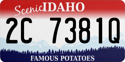 ID license plate 2C7381Q
