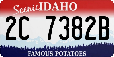 ID license plate 2C7382B