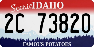 ID license plate 2C7382O