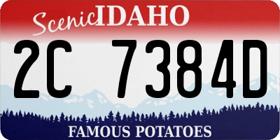 ID license plate 2C7384D