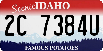 ID license plate 2C7384U