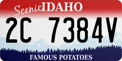 ID license plate 2C7384V