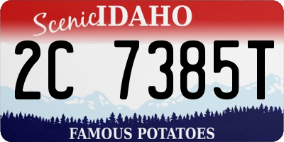 ID license plate 2C7385T