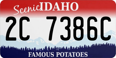 ID license plate 2C7386C
