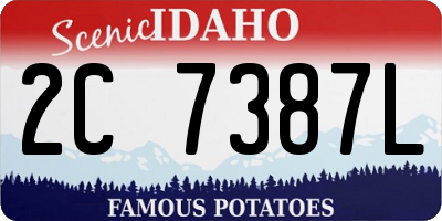 ID license plate 2C7387L