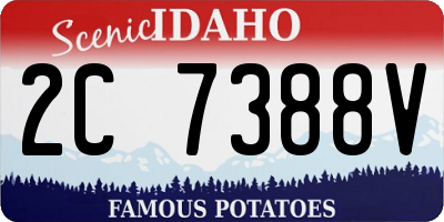 ID license plate 2C7388V