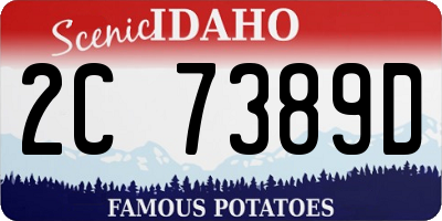 ID license plate 2C7389D