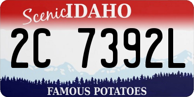 ID license plate 2C7392L