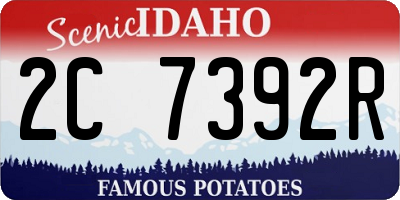 ID license plate 2C7392R