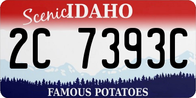 ID license plate 2C7393C