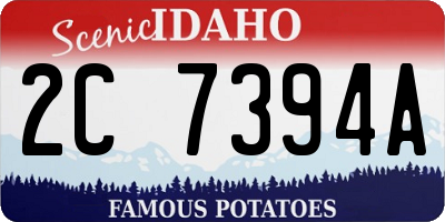 ID license plate 2C7394A