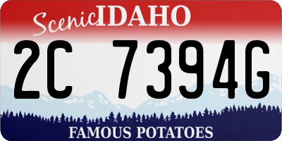 ID license plate 2C7394G