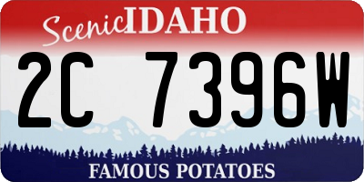 ID license plate 2C7396W