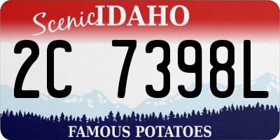 ID license plate 2C7398L