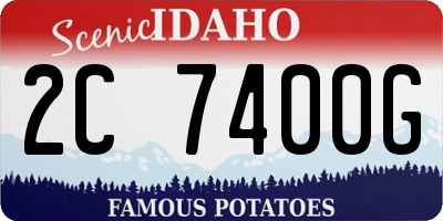 ID license plate 2C7400G