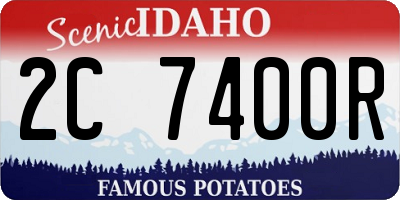 ID license plate 2C7400R