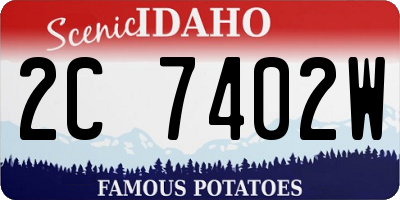 ID license plate 2C7402W
