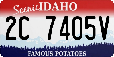 ID license plate 2C7405V