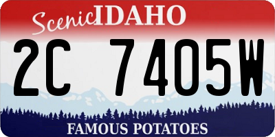 ID license plate 2C7405W