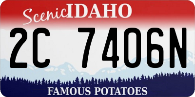 ID license plate 2C7406N