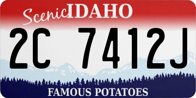 ID license plate 2C7412J