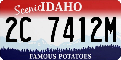 ID license plate 2C7412M
