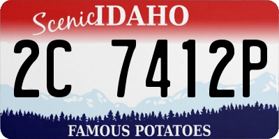 ID license plate 2C7412P