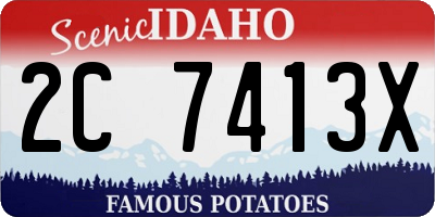 ID license plate 2C7413X