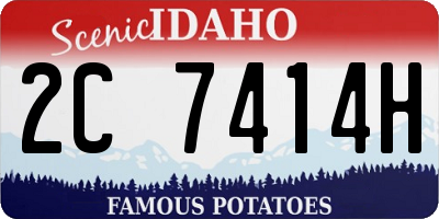 ID license plate 2C7414H