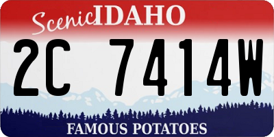 ID license plate 2C7414W