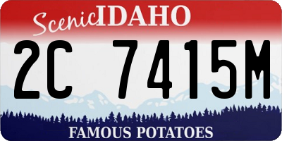 ID license plate 2C7415M
