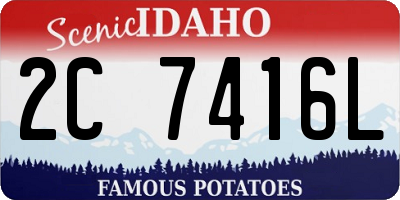 ID license plate 2C7416L