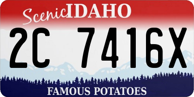 ID license plate 2C7416X
