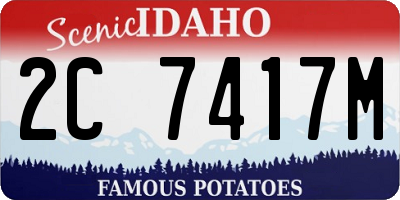 ID license plate 2C7417M