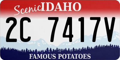 ID license plate 2C7417V