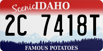 ID license plate 2C7418T