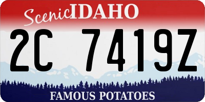 ID license plate 2C7419Z