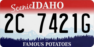 ID license plate 2C7421G