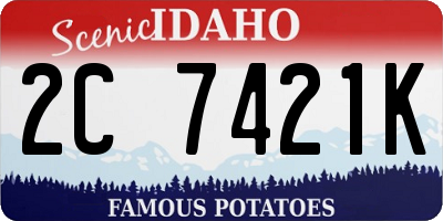 ID license plate 2C7421K