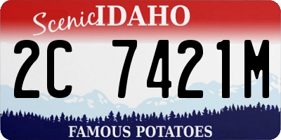 ID license plate 2C7421M