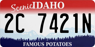 ID license plate 2C7421N