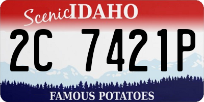 ID license plate 2C7421P