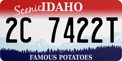 ID license plate 2C7422T