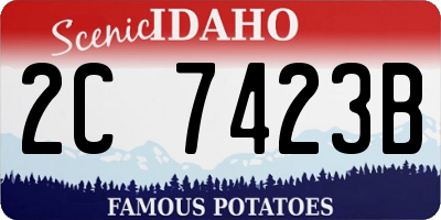 ID license plate 2C7423B