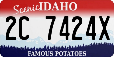 ID license plate 2C7424X