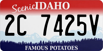 ID license plate 2C7425V