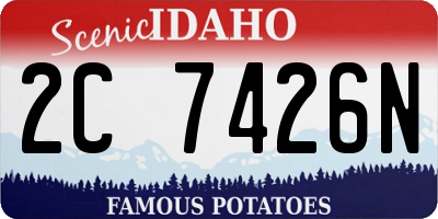 ID license plate 2C7426N